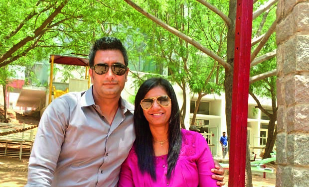 The stylish couple: Ravinder with his wife Sandhya The stylish couple: Ravinder with his wife Sandhya